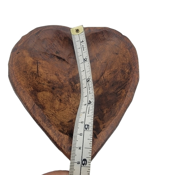 HANDCARVED wooden heart - Picture 7 of 9